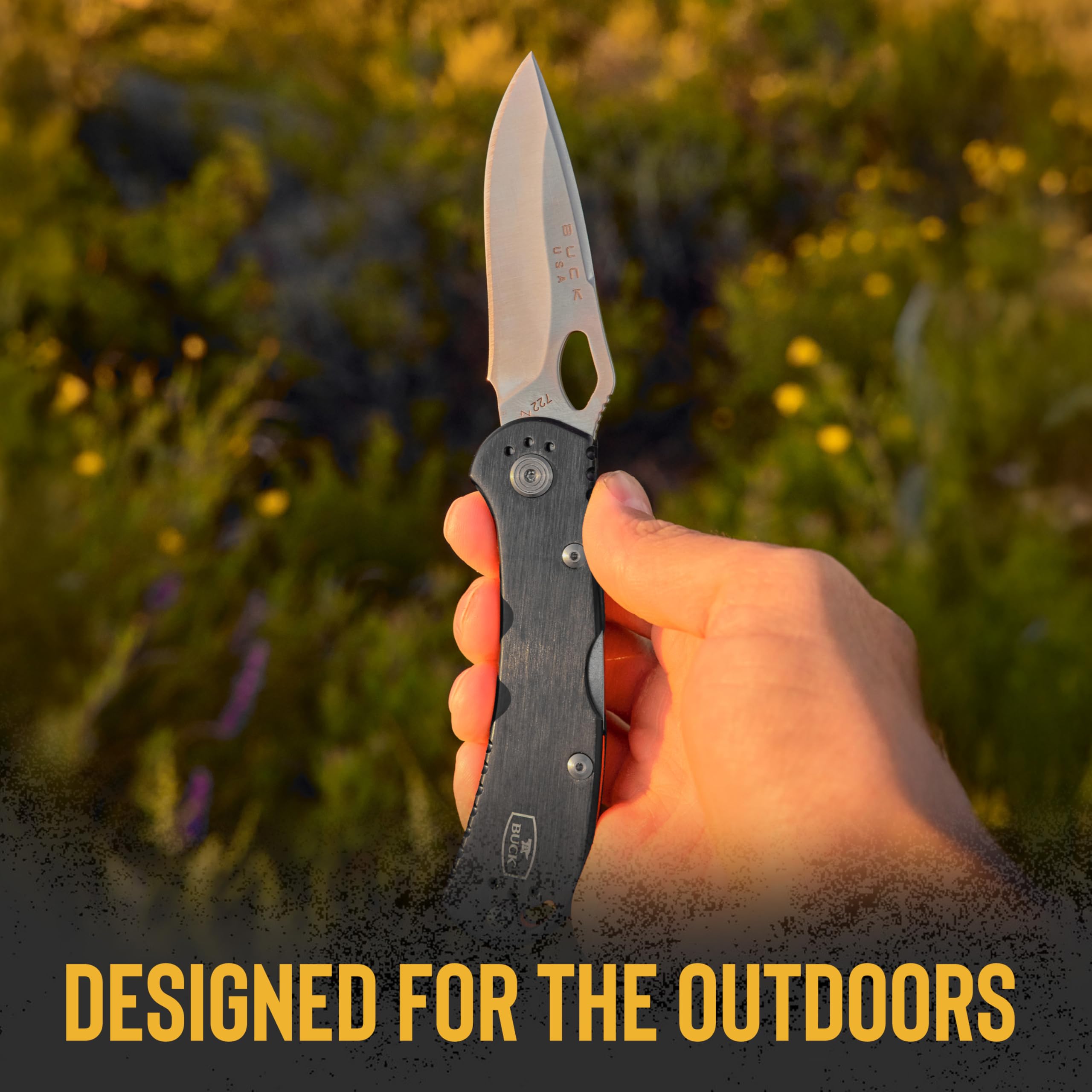 Amazon | Buck Knives 722 Spitfire 折りたたみ式ミッドロックナイフ 4